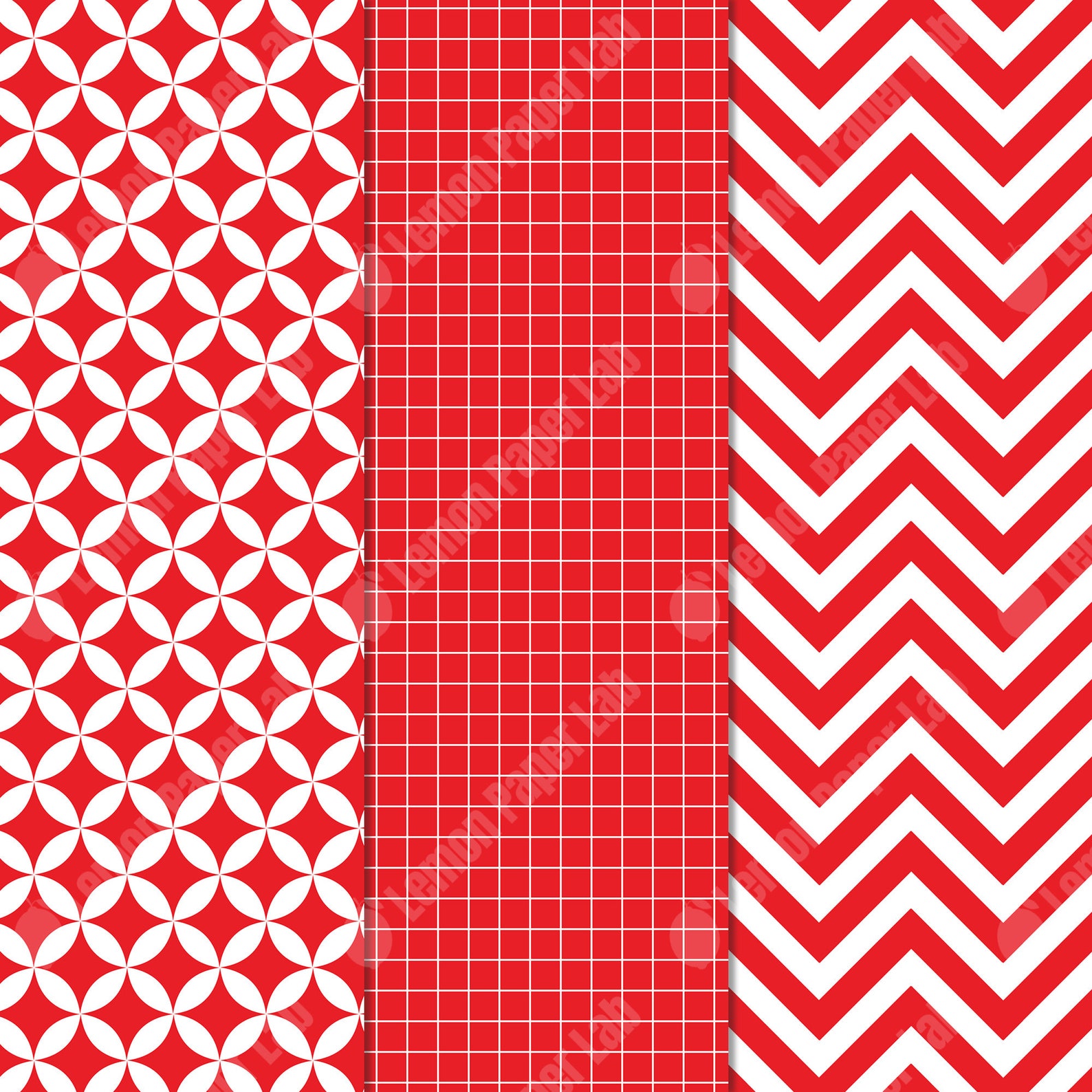 Red and White Digital Paper for Scrapbooking Etsy 日本