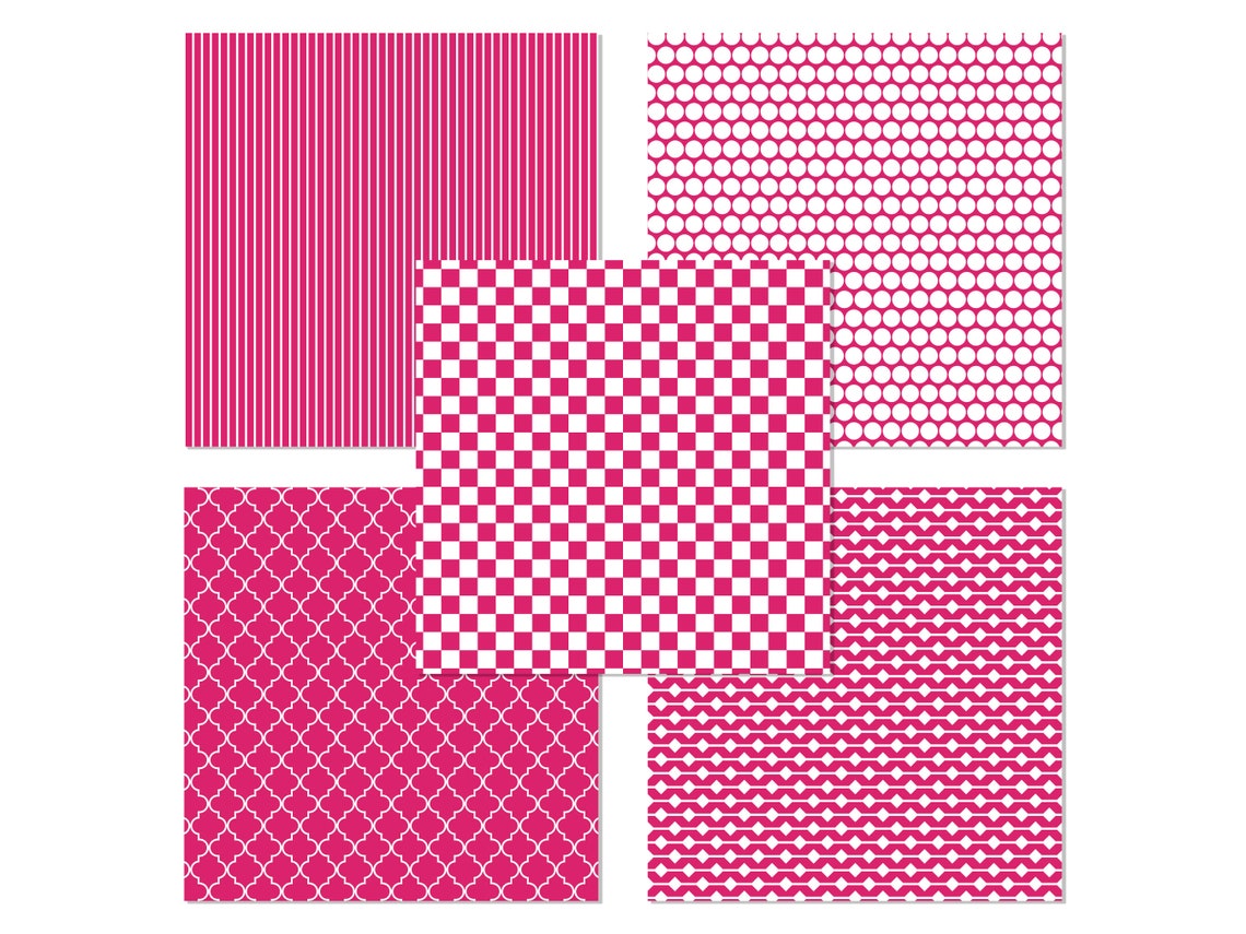 Seamless Pink Scrapbook Paper, Pink and White Patterns, Pink Papers ...