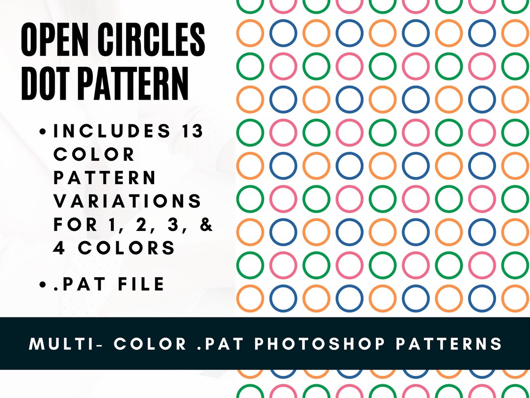 Open Circle Dot Pattern - Multicolor Photoshop Patterns (.pat File) - Etsy