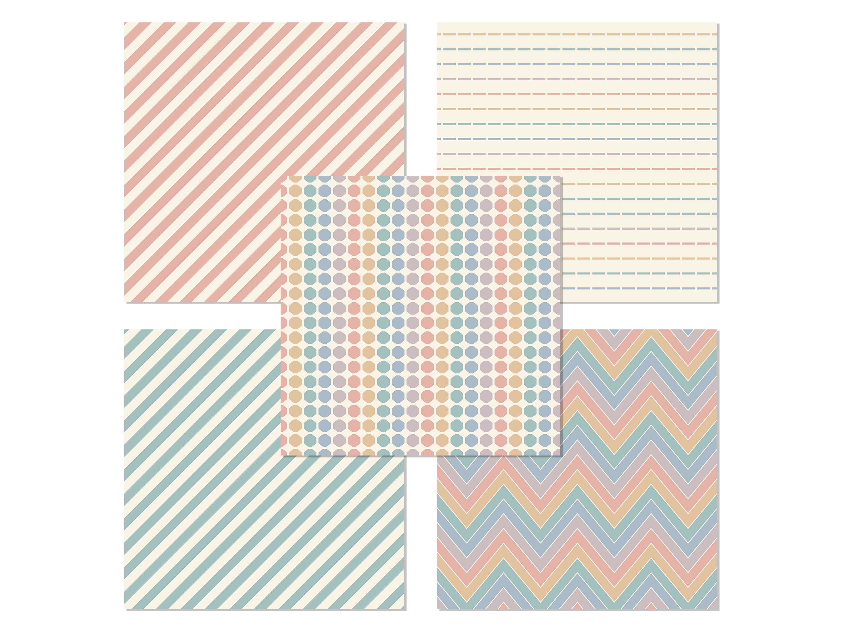Pastel Boho Background, Boho Digital Paper, Boho Rainbow Pattern ...