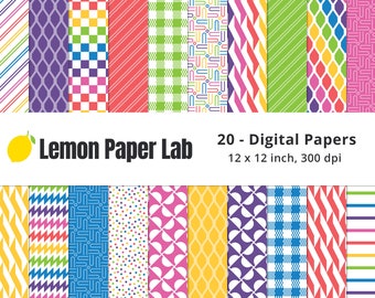 Rainbow Digital Paper, Rainbow Background, Rainbow Paper, Rainbow Pattern, Seamless Pattern, Digital Scrapbooking, Printable Scrapbook Paper