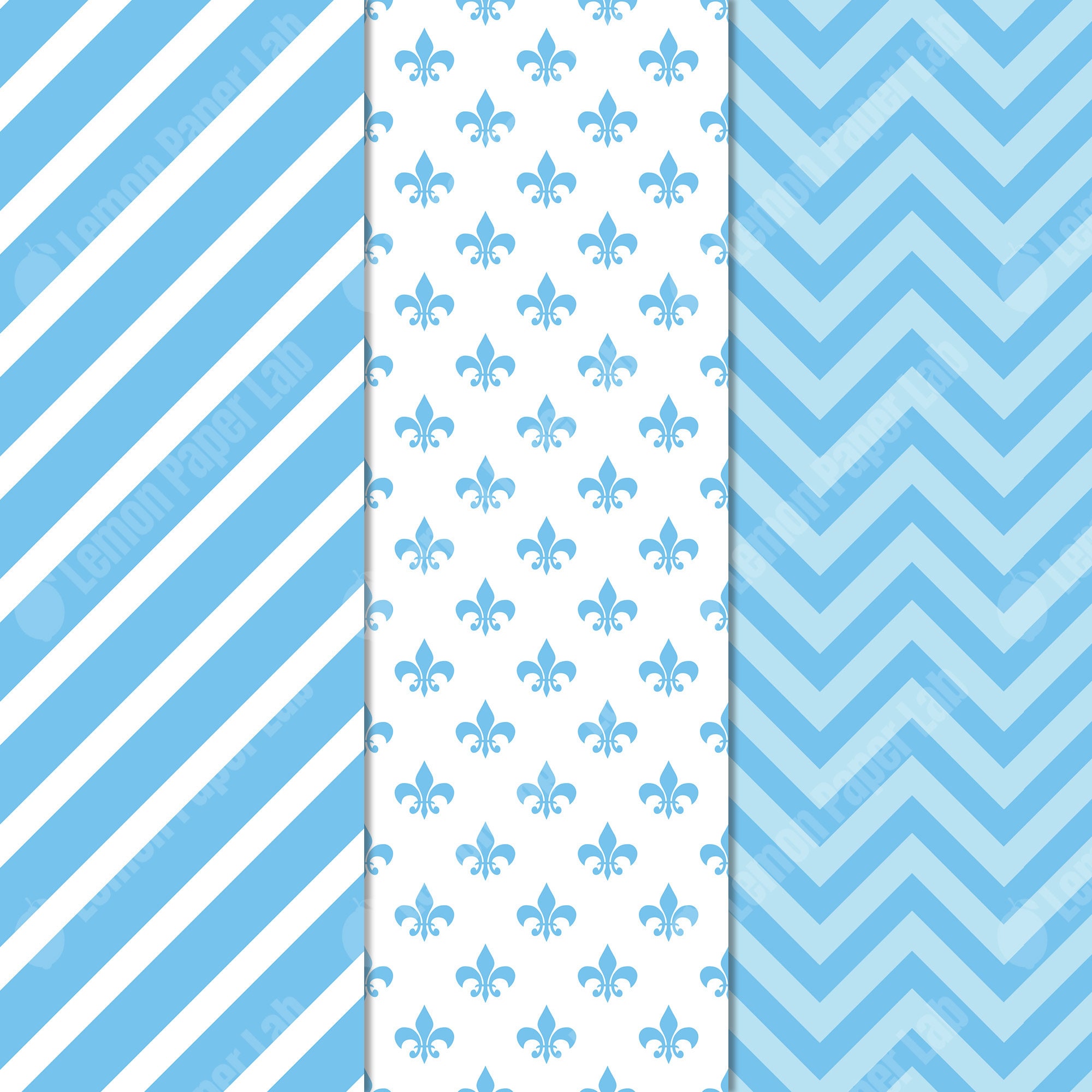 Baby Blue Digital Paper for Scrapbooking With Commercial Use Etsy UK