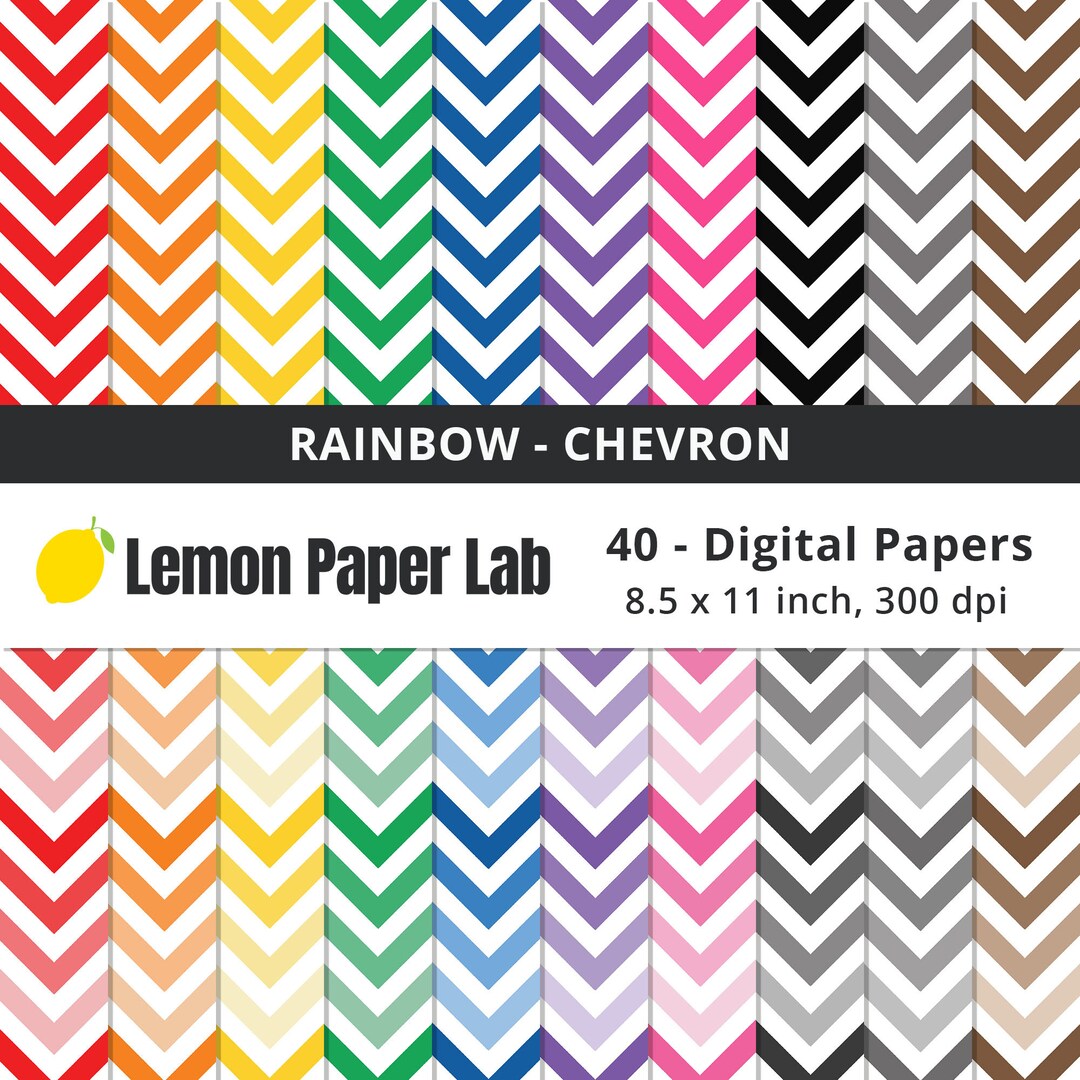 Printable Chevron Digital Paper for Scrapbooking - Etsy