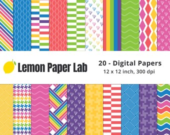 Rainbow Background, Rainbow Digital Paper, Rainbow Pattern, Rainbow Colors, Rainbow Backgrounds, Seamless Patterns, Printable Digital Files