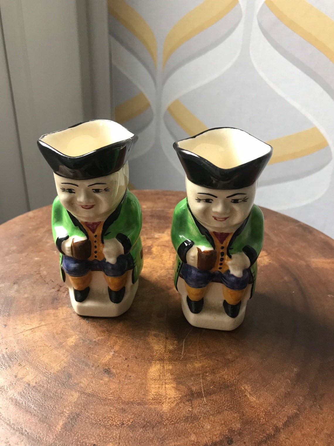 Miniature pair of Toby Jugs 1940s Etsy
