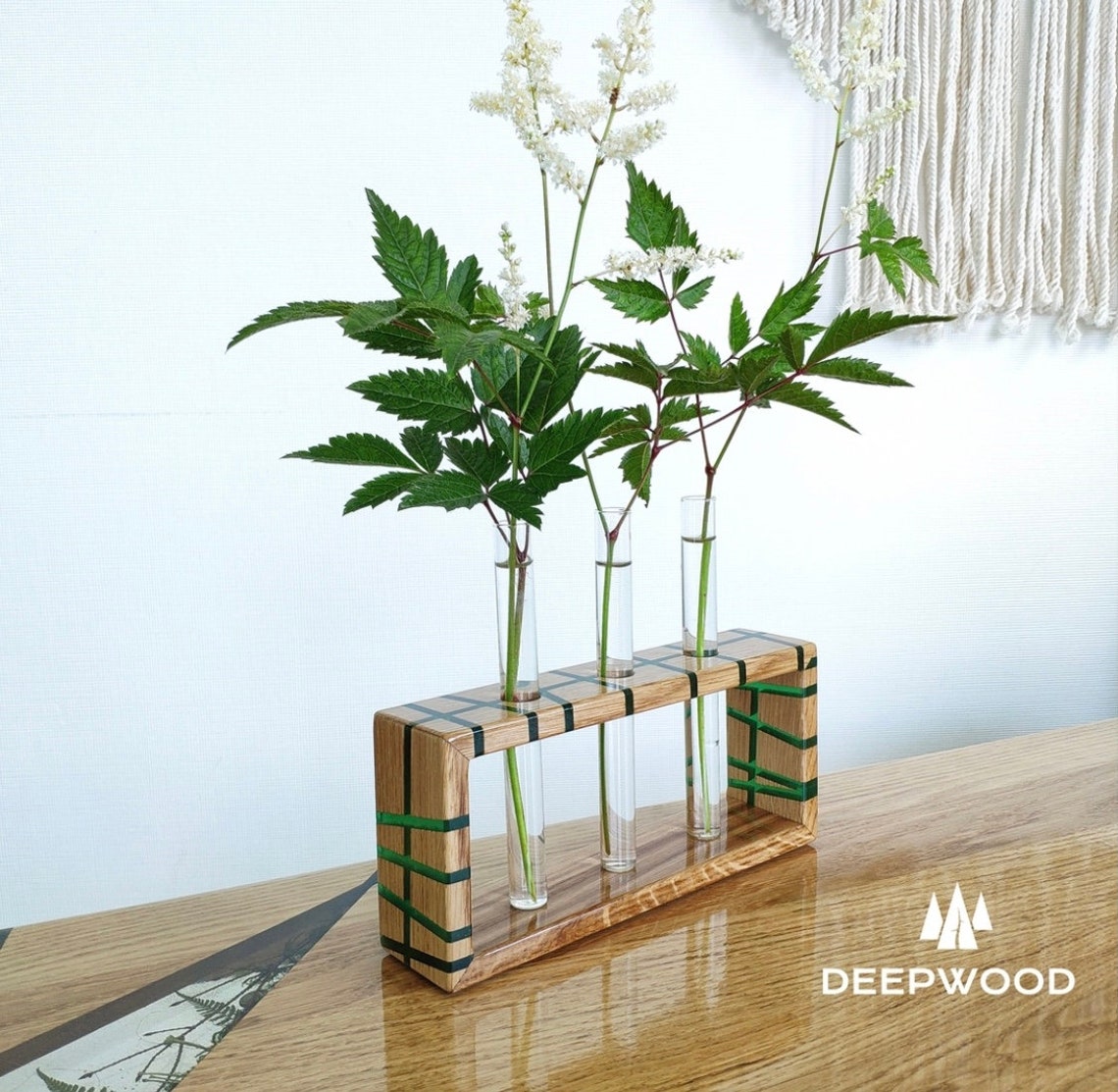 Flower Vase With Test Tubes Minimalist Vase Epoxy Vase Etsy UK