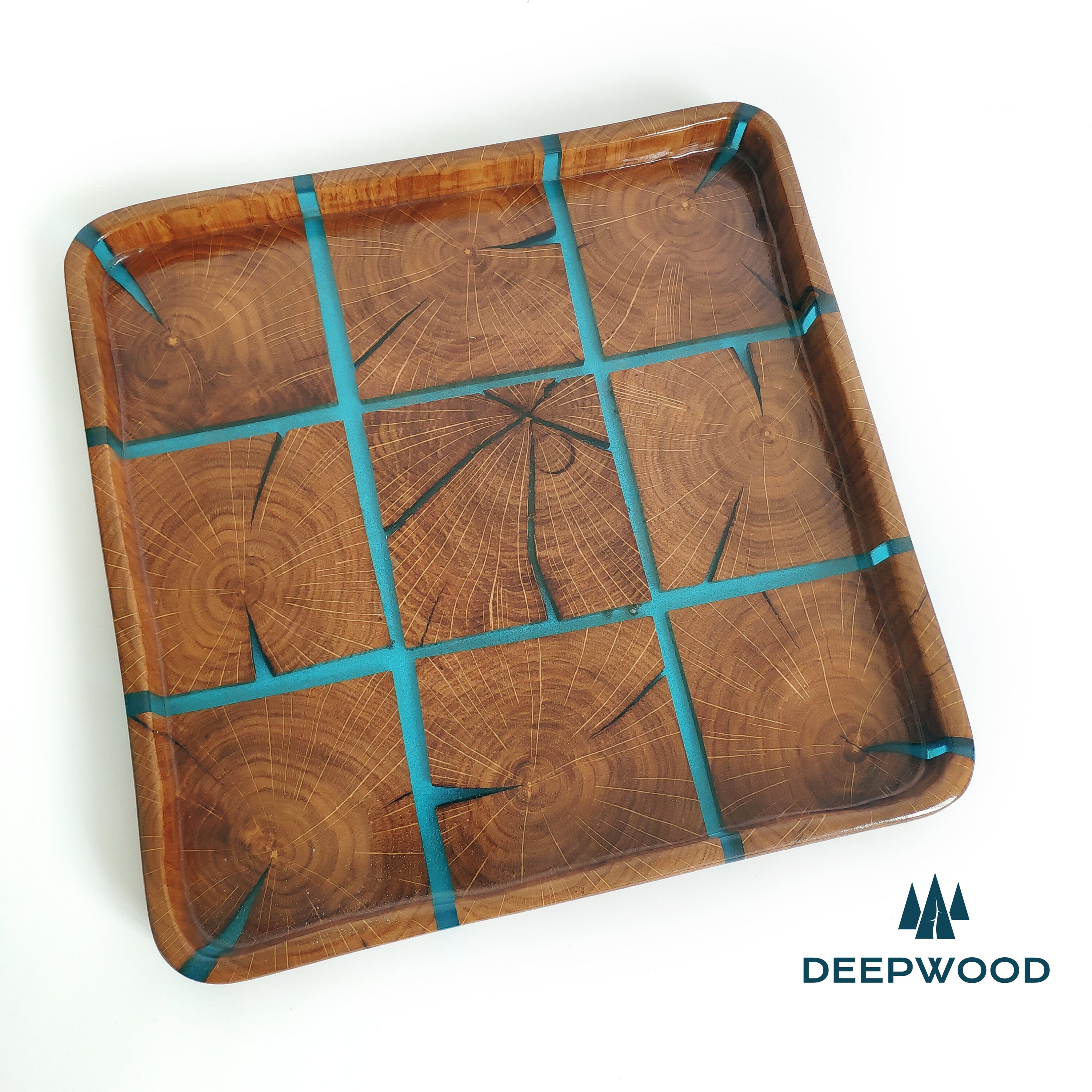 Holiday decor Wood and resin tray Home decor Gift for him Etsy