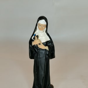 Statue of Saint Rita of Cascia, height 12 cm, hand painted resin