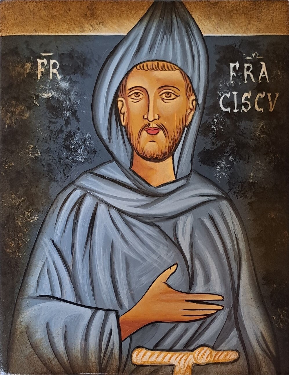 Sacred Icon of Saint Francis of Assisi Hand Painted on Wood - Etsy