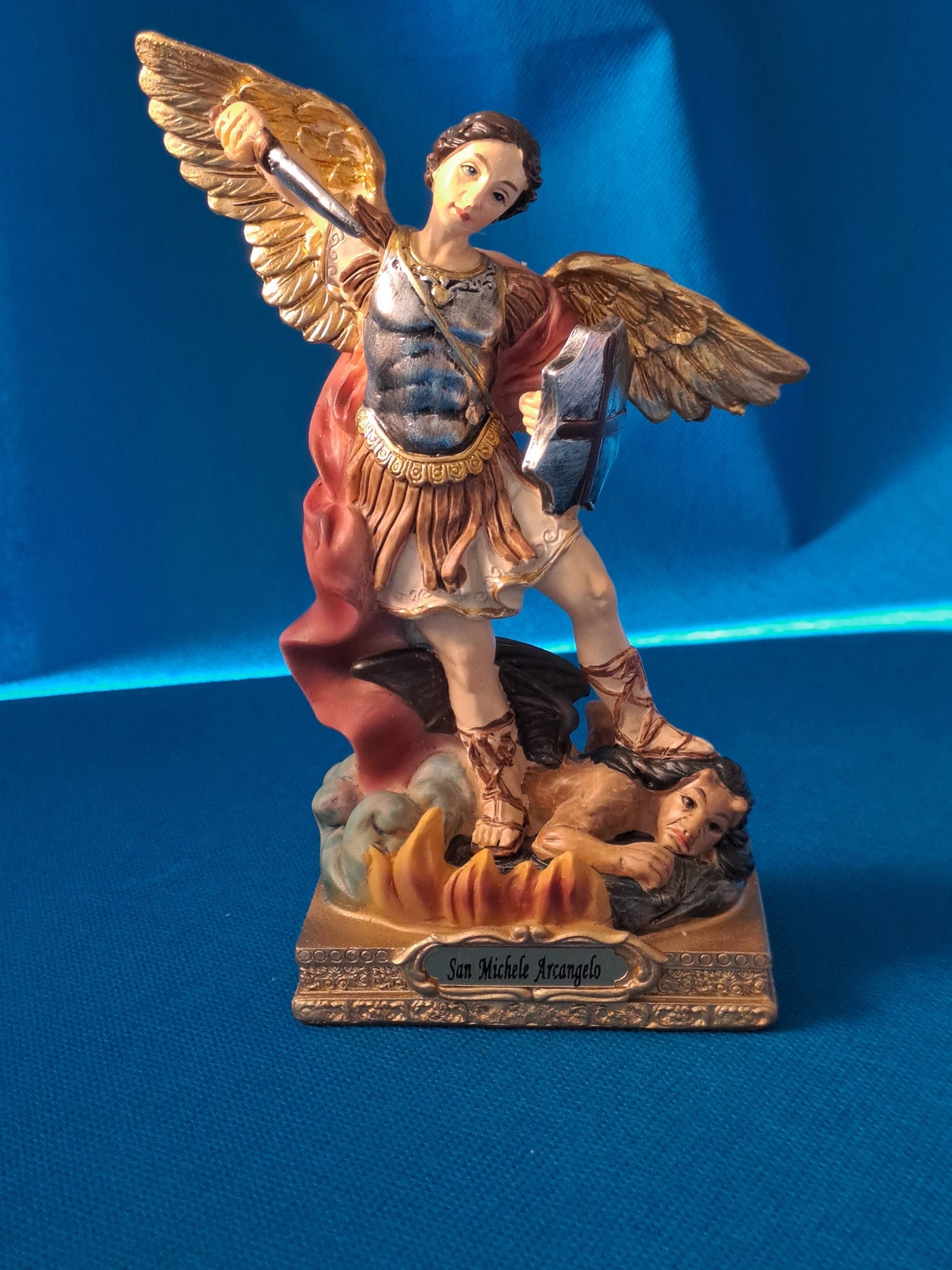 St. Michael the Archangel Statue With Sword 15 Cm - Etsy