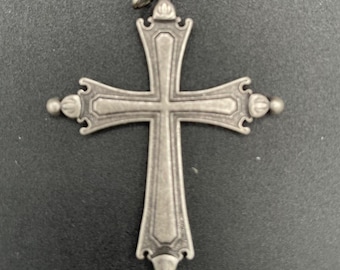Pectoral Cross of Pope Leo XIV in antique silver finish, 8x6 cm - 15 g