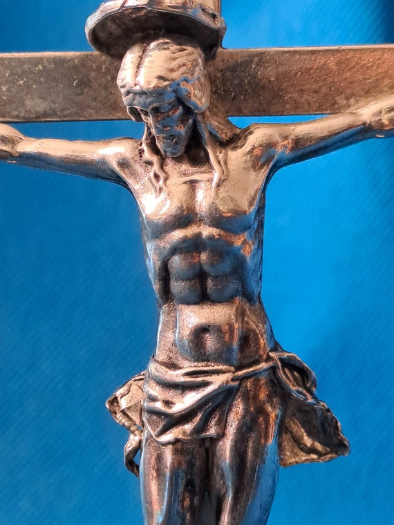 Crucifix Donatello Basilica Sant'antonio Padua Silver-plated Brass