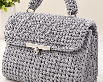 Handmade Crochet Bag – Grey