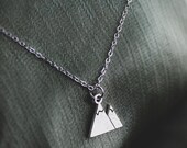 Perseverance Dainty Mountain 925 Sterling Silver 18 quot Single Stranded Necklace Jewelry