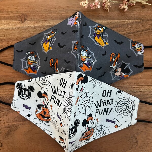 Mickey and Minnie Halloween Face Mask Etsy