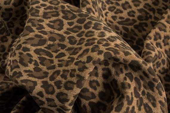 Mini Cheetah / Leopard Print on Suede Leather Cowhide 8.5