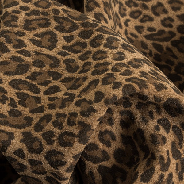 Mini Cheetah / Leopard Print on Suede Leather Cowhide 8.5" x 11" / 12" x 12" / Full hide 15-20 FT