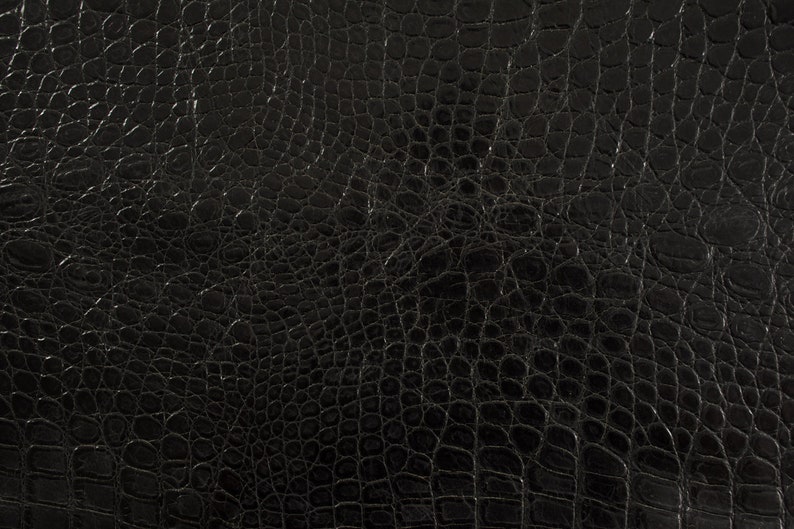 JW Deep croco Black Leather Precut 8.5 x 11 12 x 12 Full hide 18-23 FT