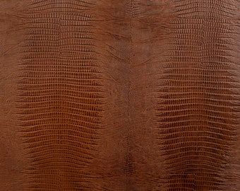 Classic Teju Lizard Embossed Cowhide Leather  8.5" x 11" /12" x 12" / Half hide 18-23 FT