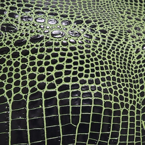 2 tone Deep Croco Gator embossed cowhide leather-  leather pre cut sheet 8.5&quot; x 11&quot; / 12&quot; x 12&quot; / half hide 18-25FT