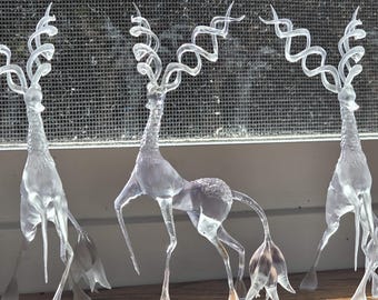 Rzeźba szklana Kirin Deer