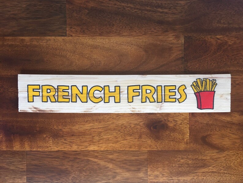 French fries sign Etsy