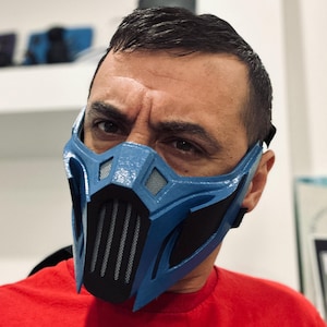 Sub Zero inspired mask - Lin Kuei Assasin / Gift for gamer / Mask for cosplay / Mortal Kombat inspired mask