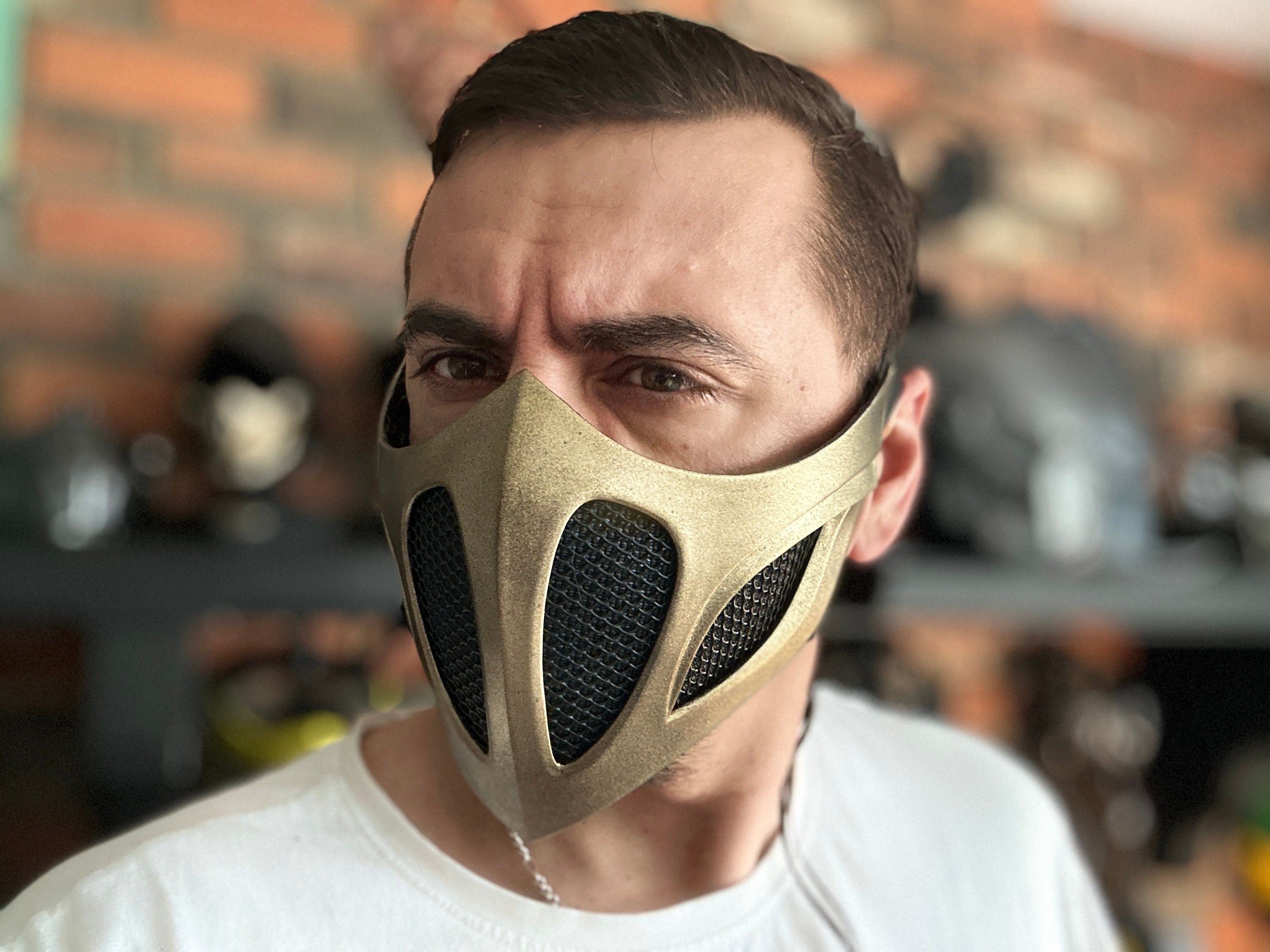 Scorpion mask from Mortal Kombat 11 - Vengeance Bringer