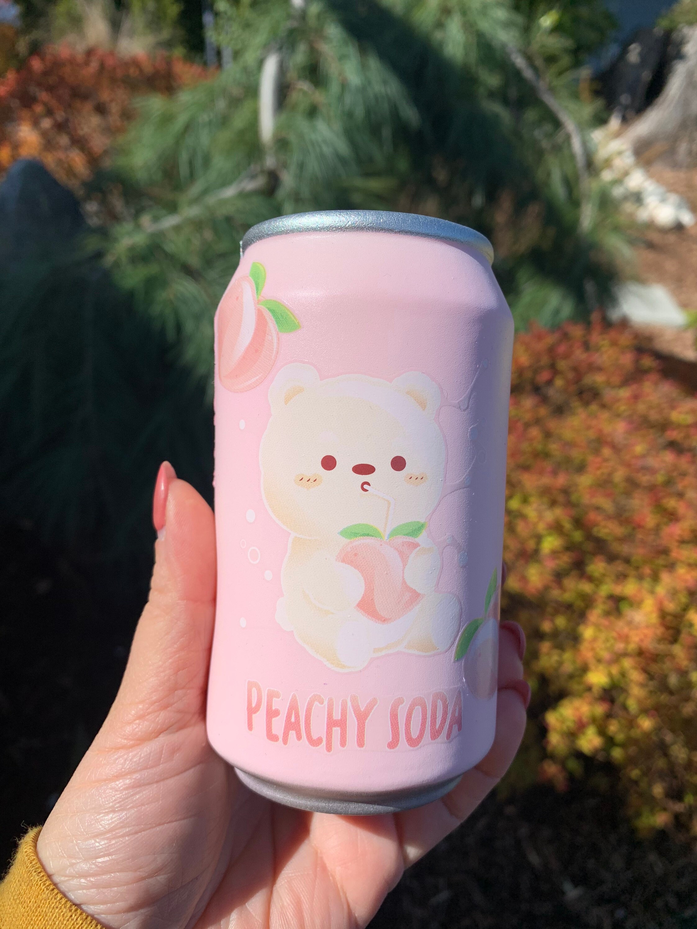 Pink Peach Soda Can Squishy Toy Etsy