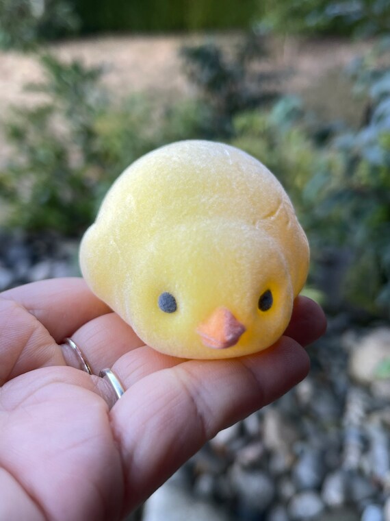 Squeaky Fuzzy Chick Squishy Toy yellow Etsy Canada