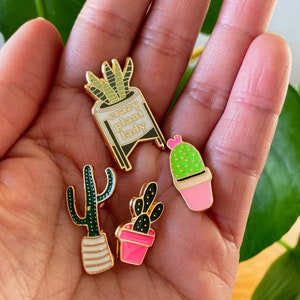 Plant Enamel Pins