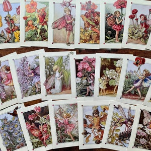 Vintage Flower Fairies Postcard Set - Cicely Mary Barker Fairy Art for Gifts, Nursery, Scrapbooking, Framing, Invitations, Decor, 5X7 inch