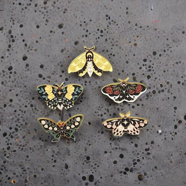 Butterfly Pins | Insect Pin | Flower tattooed butterfly Pin | Beatiful Insect pins| Pin Badge| Enamel Pin Set| Label Pin |Perfect Pin Gift