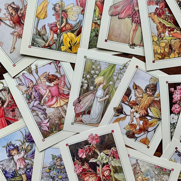 Flower Fairies Vintage Style Postcards | Lucky Dip Sets - 5, 10, 20, 30 | Cicely Mary Barker, Fairy Art, Print, Gifts, Nursery, Scrapbooking