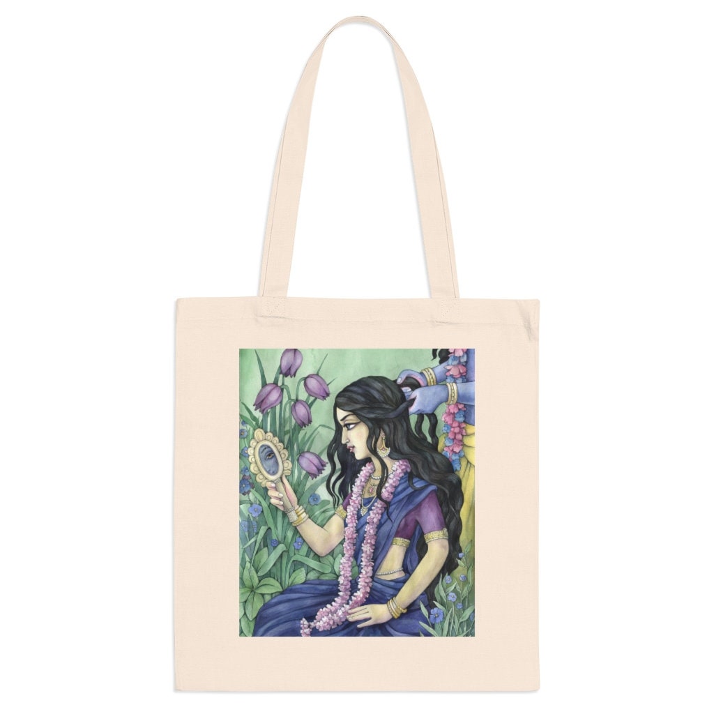 Radha Krishna Art Tote Bag Hare Krishna Accessories Rasika Etsy