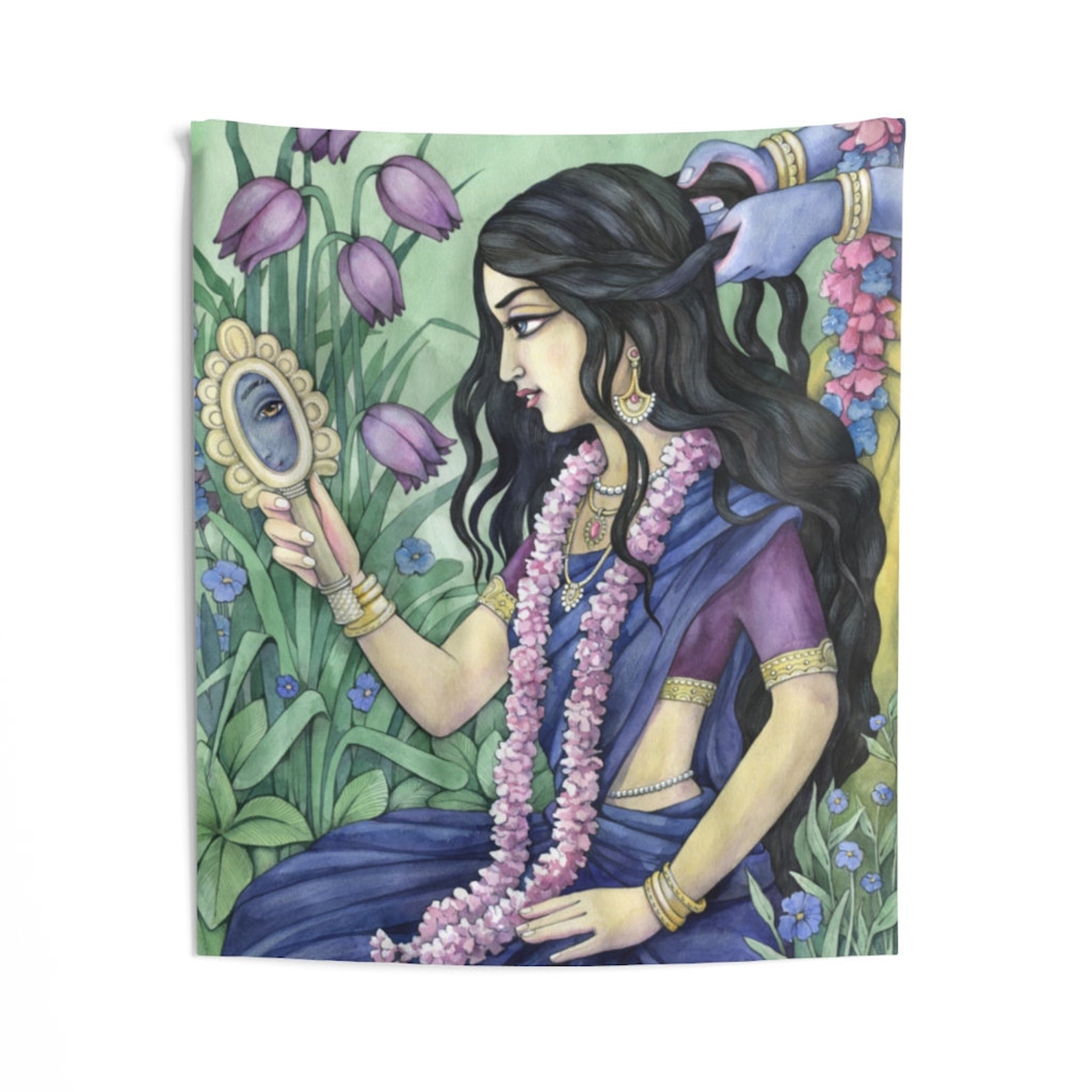 Radha Krishna Wall Tapestries Krishna Tapestry Indoor Wall Etsy