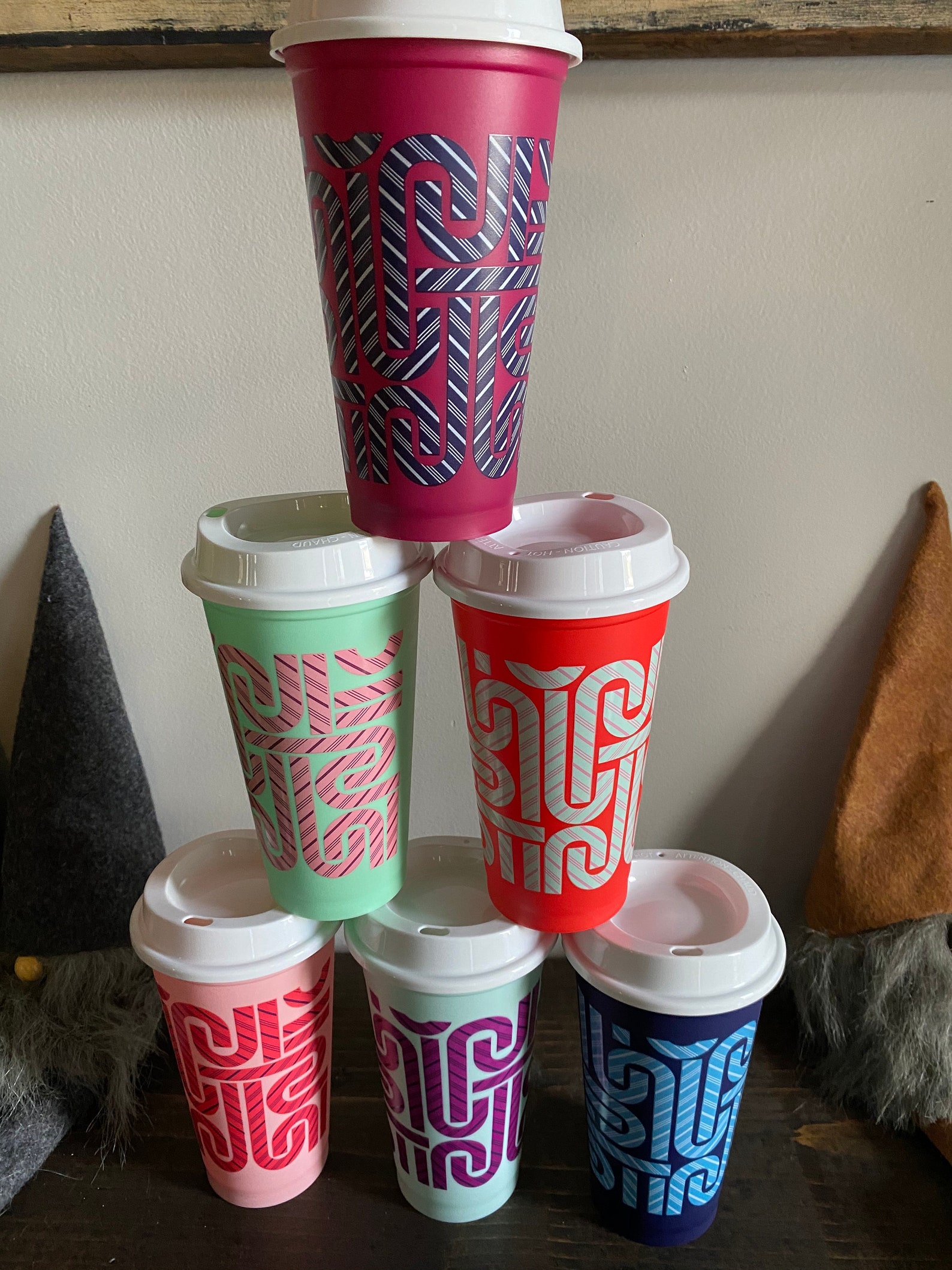 Starbucks Color Changing Candy Canes Reusable Hot Cup Etsy