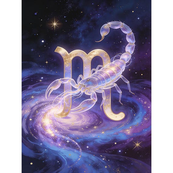 Zodiac Scorpio Diamond Painting Kit: Full Drill Embroidery Home