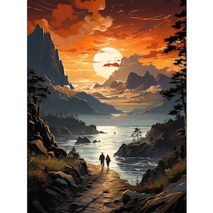 Sunset Fantasy Diamond Painting Kit: DIY Home Decor