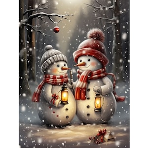 Kit de pintura de diamante redondo cuadrado de taladro completo DIY 5D fantasía, muñeco de nieve de Navidad bordado de diamantes pintura de pared decoración del hogar