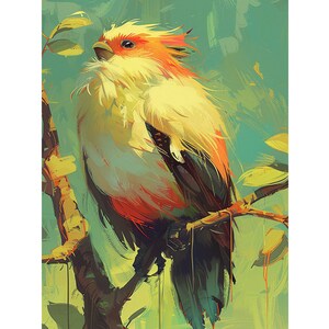Fantasy Bird Diamond Painting Kit: Square/Round Drill Embroidery