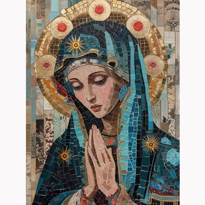 5D DIY Full Drill Square Round Diamond Painting Kit Fantasy,Mary Diamond Embroidery Wall Painting Home Decor