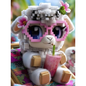 DIY 5D Diamond Painting Kit: Fantasy Sheep Embroidery, Home Decor