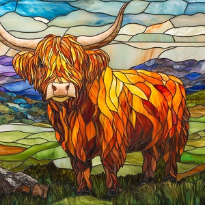 Highland Cow Diamond Painting Kit: DIY Bison Embroidery Home Decor