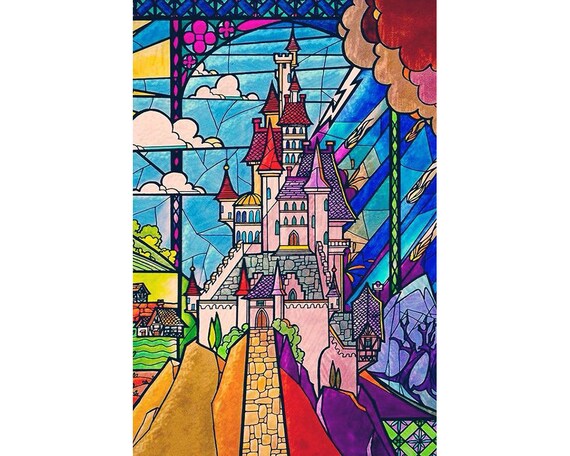 Disney Full Square/Round Drill 5D DIY Diamond Painting Cartoon Beauty and  the beast 3D Embroidery Cross Stitch 5D Home Decor