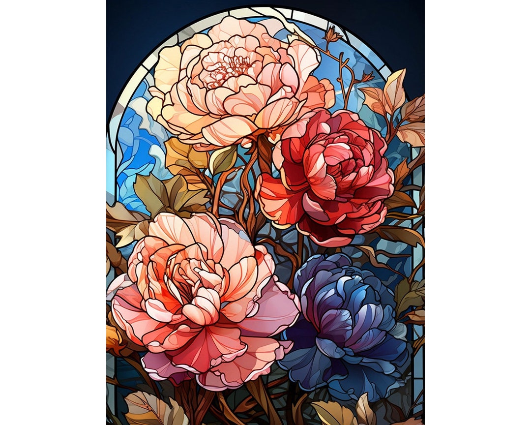 5D DIY Full Drill Square Round Diamond Painting Kit Fantasy, Flowers ...