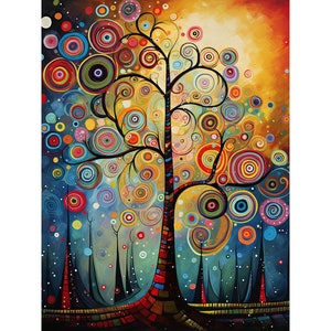Kit de peinture au diamant Arbre fantastique : décoration d&#39;intérieur à faire soi-même