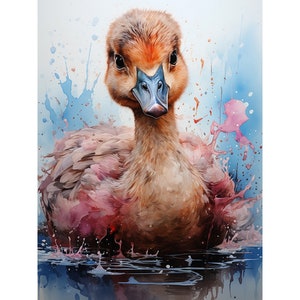 5D DIY Full Drill Square Round Diamond Painting Kit Fantasy,Animal Little Duck Diamond Embroidery Wall Painting Home Decor