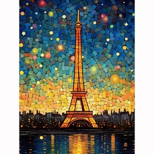 Eiffel Tower Diamond Painting Kit: DIY Paris Embroidery Home Decor