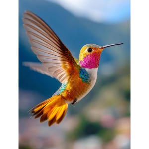 Hummingbird Diamond Painting Kit: DIY 5D Embroidery Home Decor